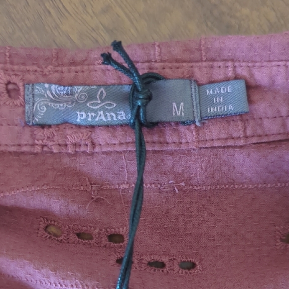 Prana Brick Red Eyelet Dress - Picture 10 of 11